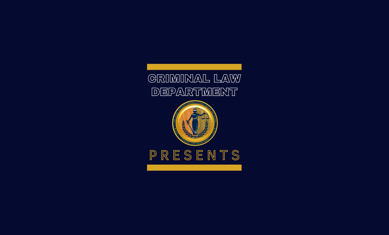 Criminal Law Department Presents podcast logo